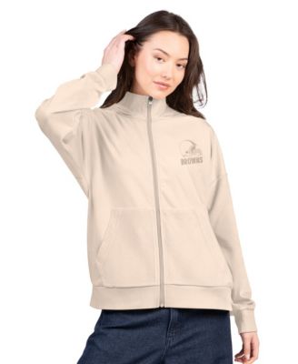 Women's Tan Cleveland Browns Rookie Full-Zip Hoodie