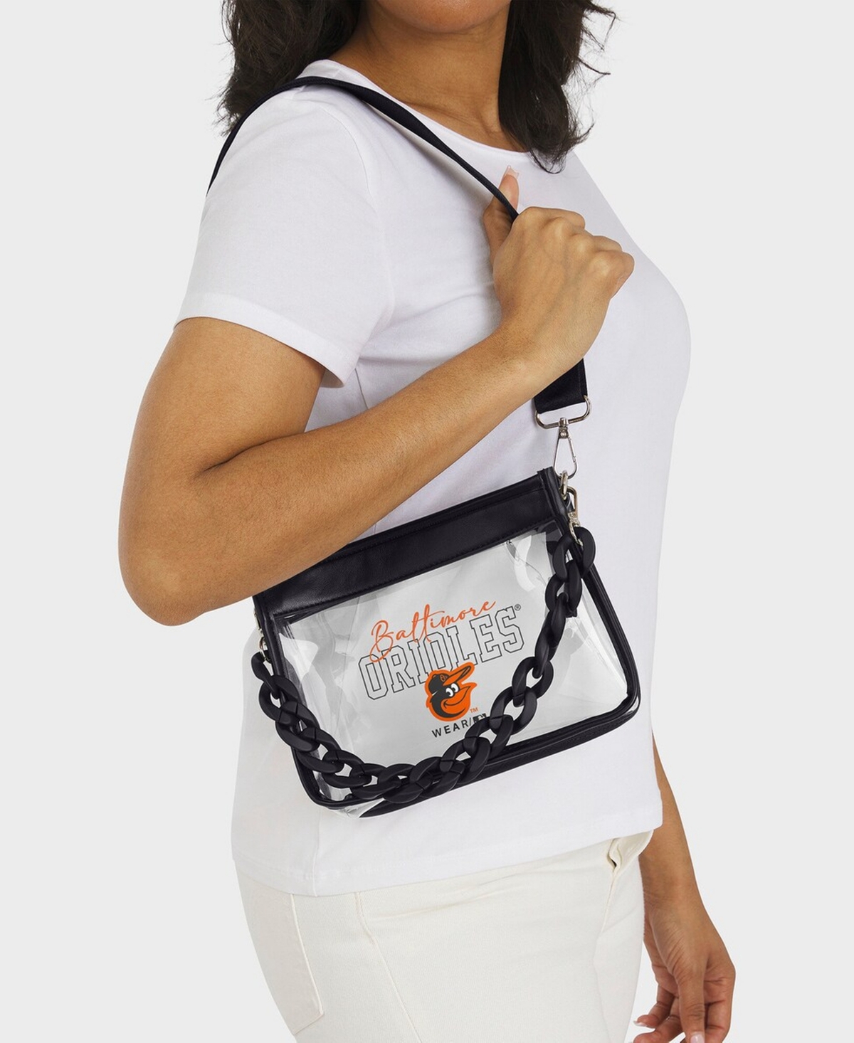 Wear by Erin Andrews Baltimore Orioles Plastic Chain Mini Crossbody Bag
