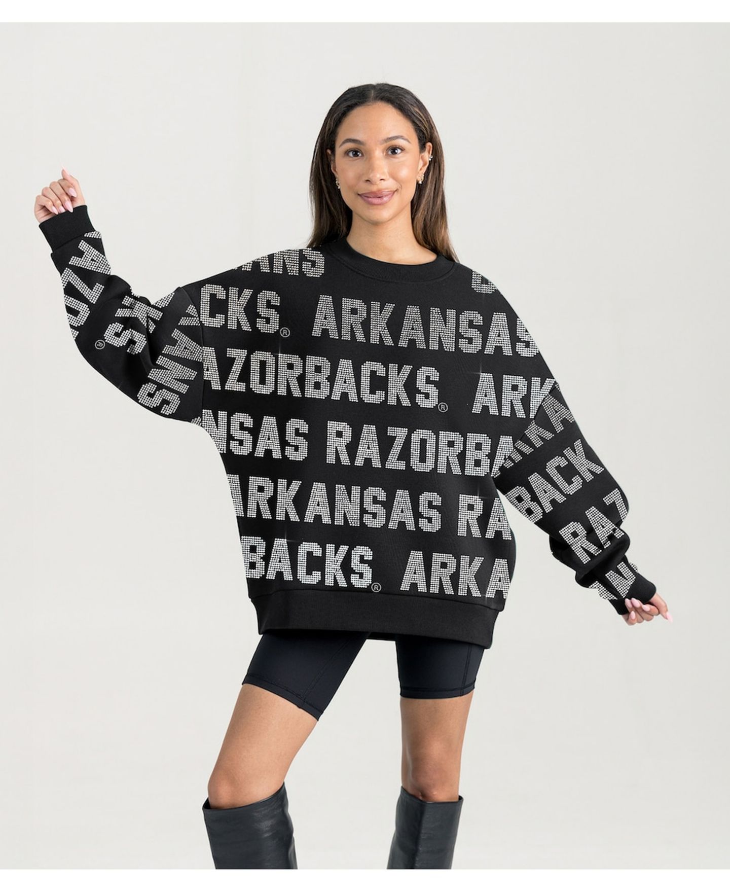Женская толстовка Gameday Couture Black Arkansas Razorbacks Hype Era — фото 5