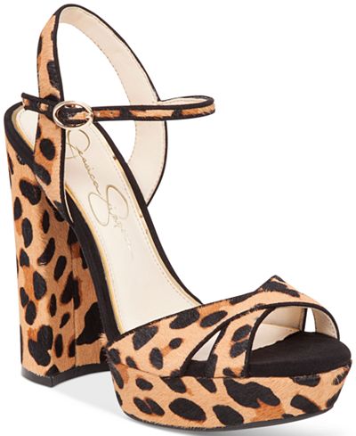 Jessica Simpson Naidine Strappy Block-Heel Sandals