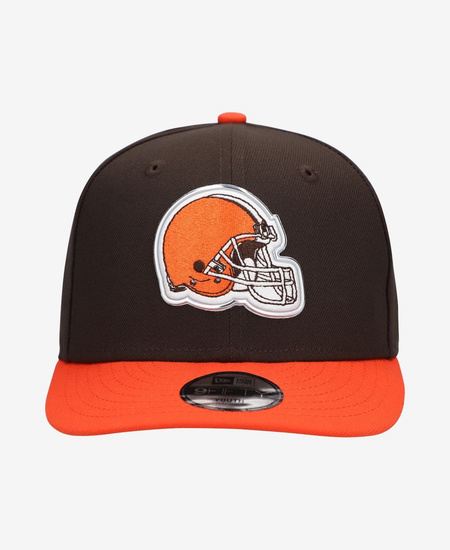 Детская кепка New Era Brown/Orange Cleveland Browns 2026 NFL Draft Pre-Curved 9FIFTY Snapback Hat — фото 2