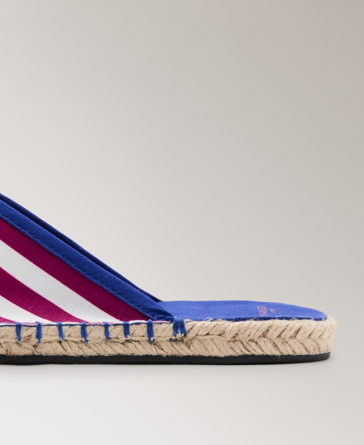 Mango Women's Striped Espadrille Slippers