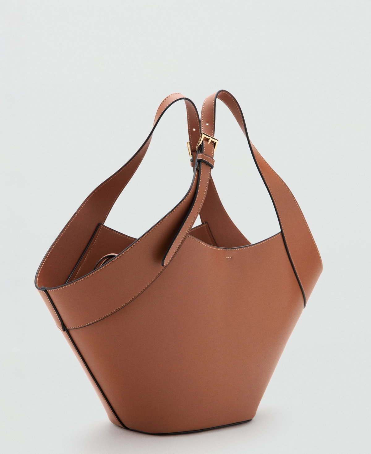 Mango Women's Large Faux-Leather Shoulder Bag