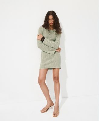 Women's Back Neckline Crochet Dress