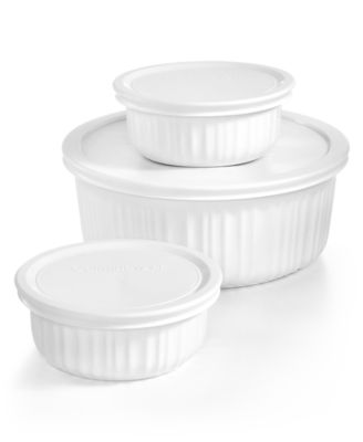 Corningware French White 6-Pc. Bakeware Set, Created For Macy's ...