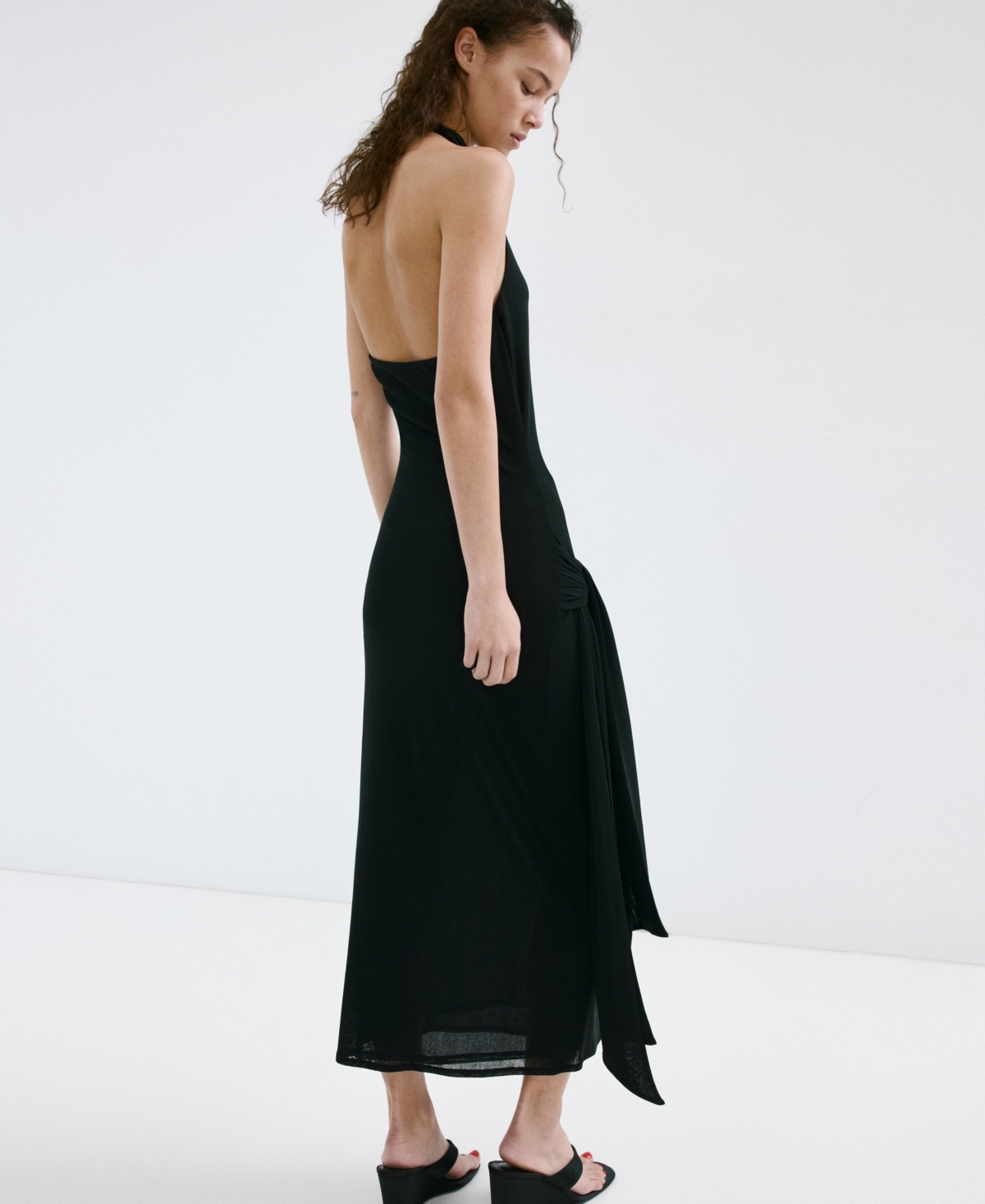 Mango Women's Bow Halter Dress