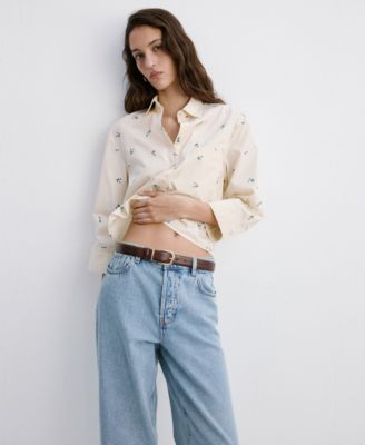 Women's Embroidered Cotton Shirt