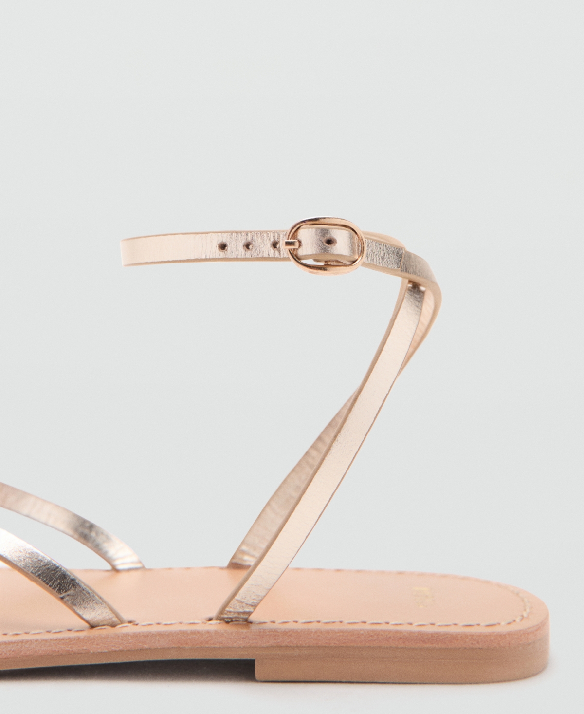 Mango Women's Metallic Straps Sandals