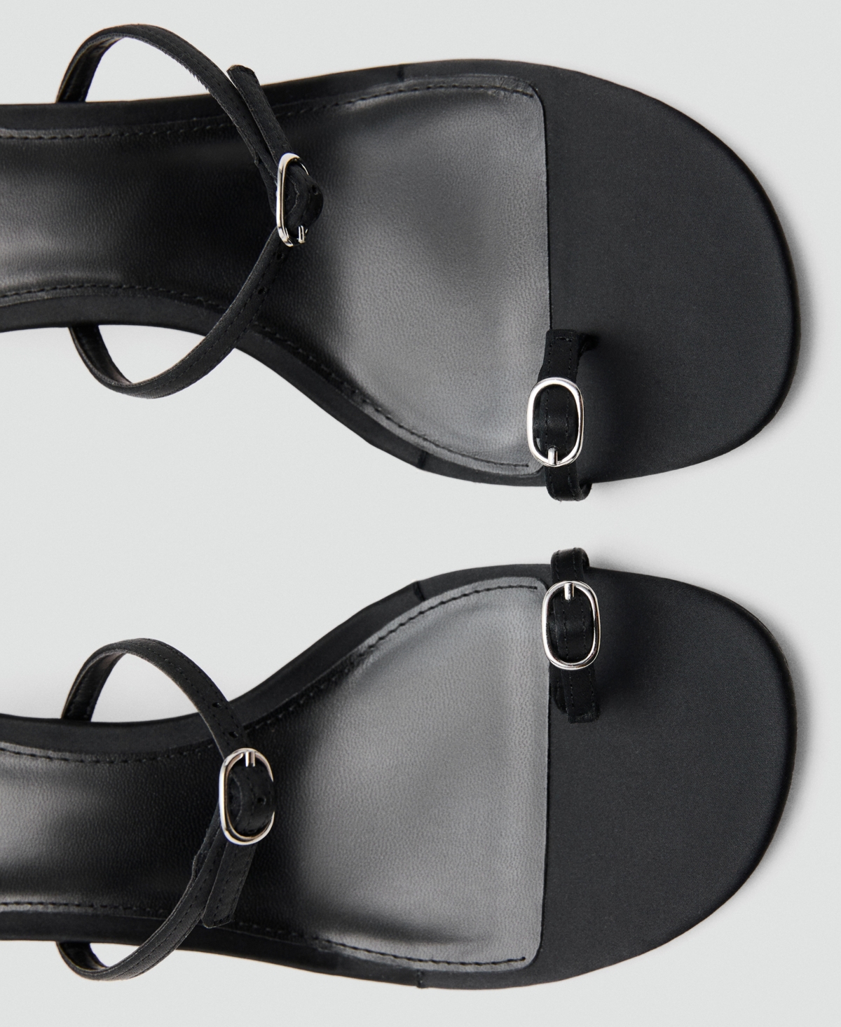 Mango Women's Satin Straps Heeled Sandals