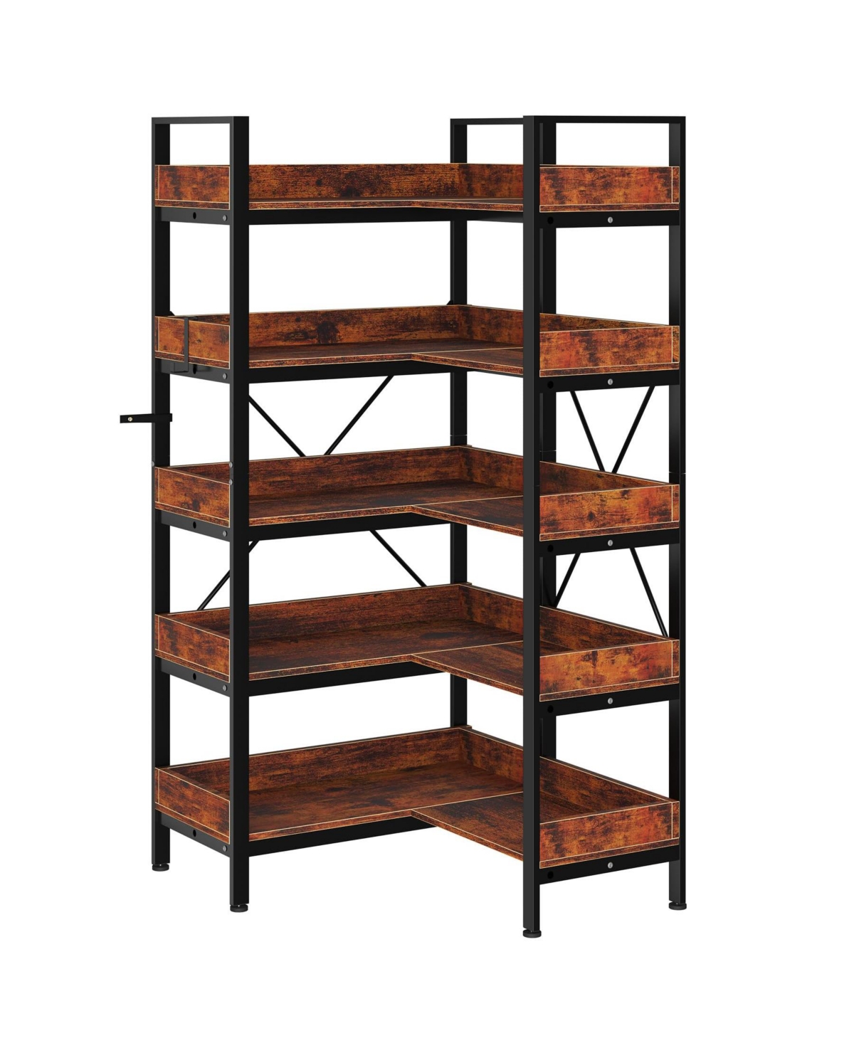 homfan L-Shaped Corner Bookshelf
