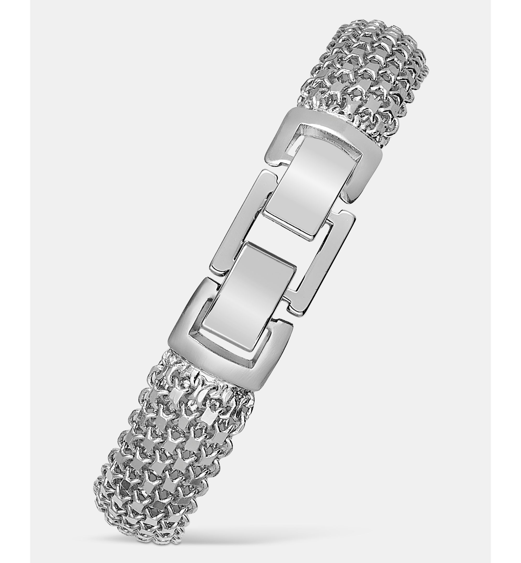 Linked Mesh Multi-Row Flex Bracelet, 6-3/4" + 1/2" extender, Created for Macy's — Image 3