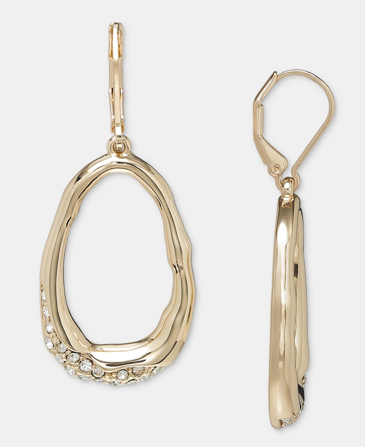 Style & Co Glass Crystal Oval Drop Earrings, Macy's Exclusive