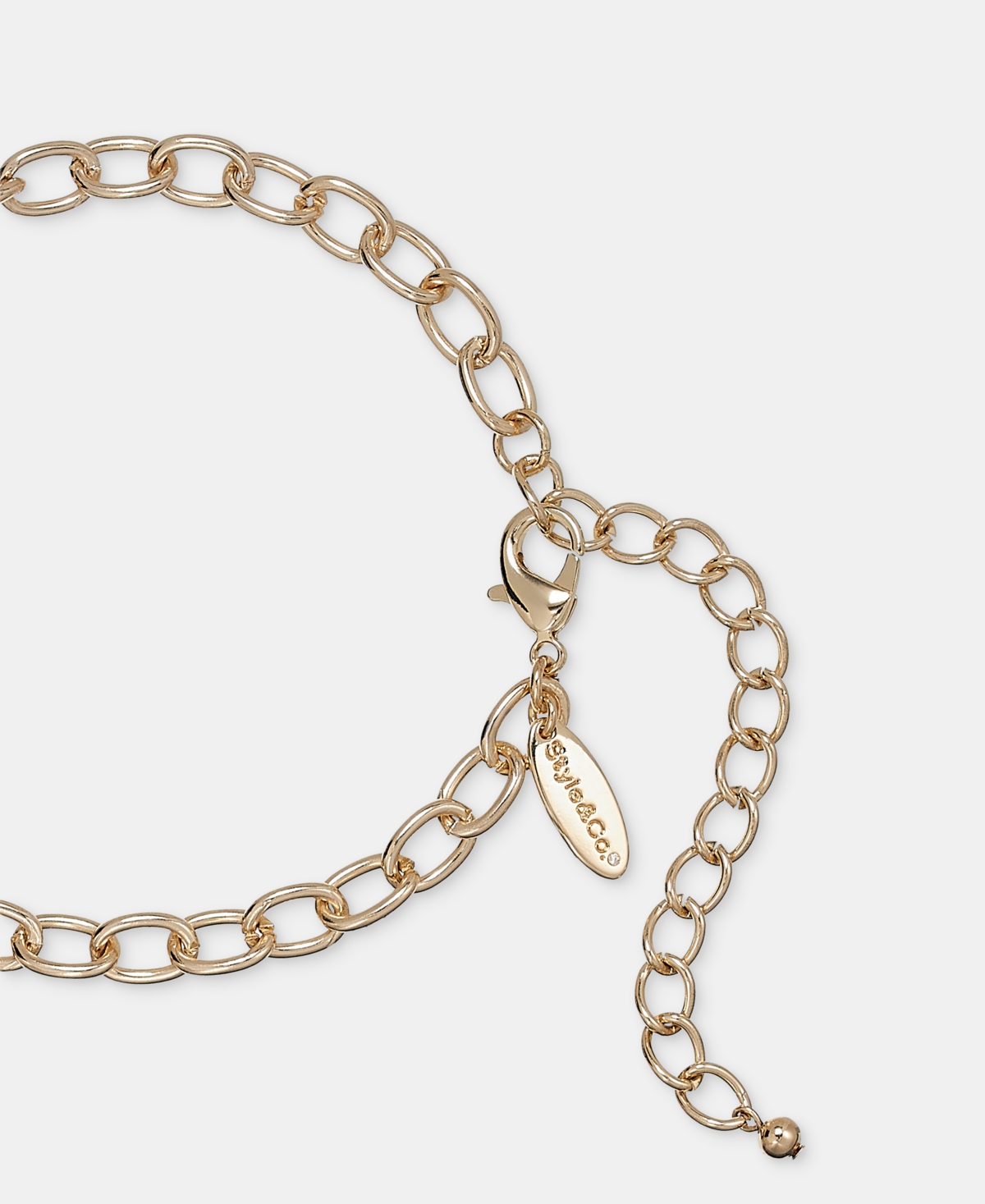 Style & Co Multi-Jewel and Link Pendant Necklace, 30" + 3" extender, Macy's Exclusive