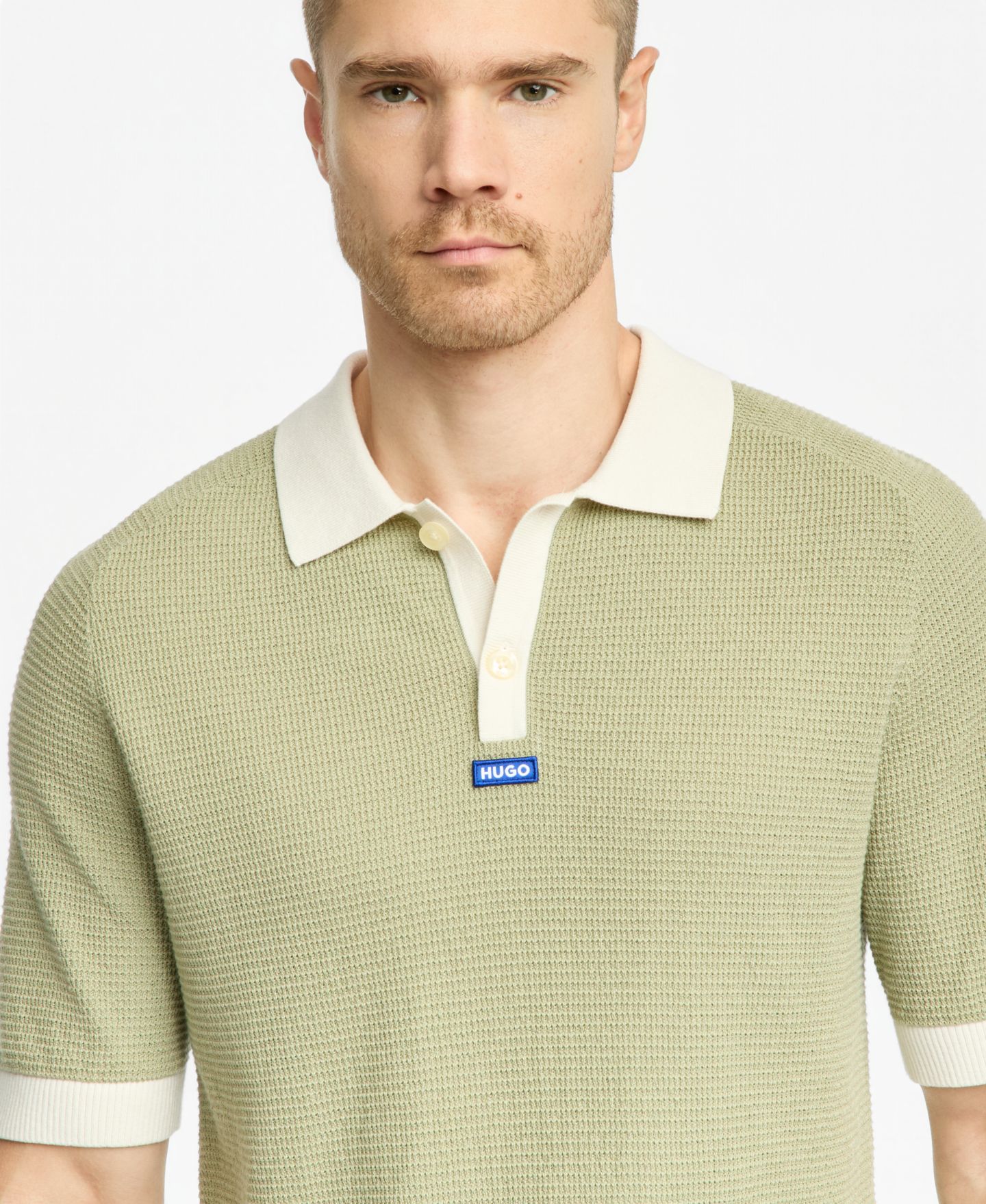 Мужское поло Hugo Boss Siablo Polo Shirt, цвет: Бежевый — фото 8