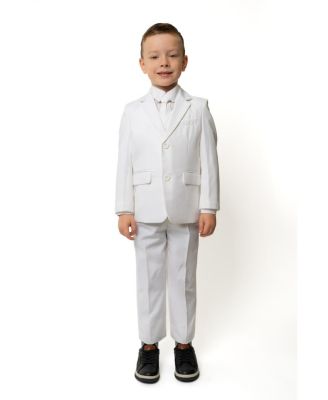 Toddler Boys 007 Slim Fit 5-Piece Shirt, Tie, Jacket, Vest and Pants Suit Set