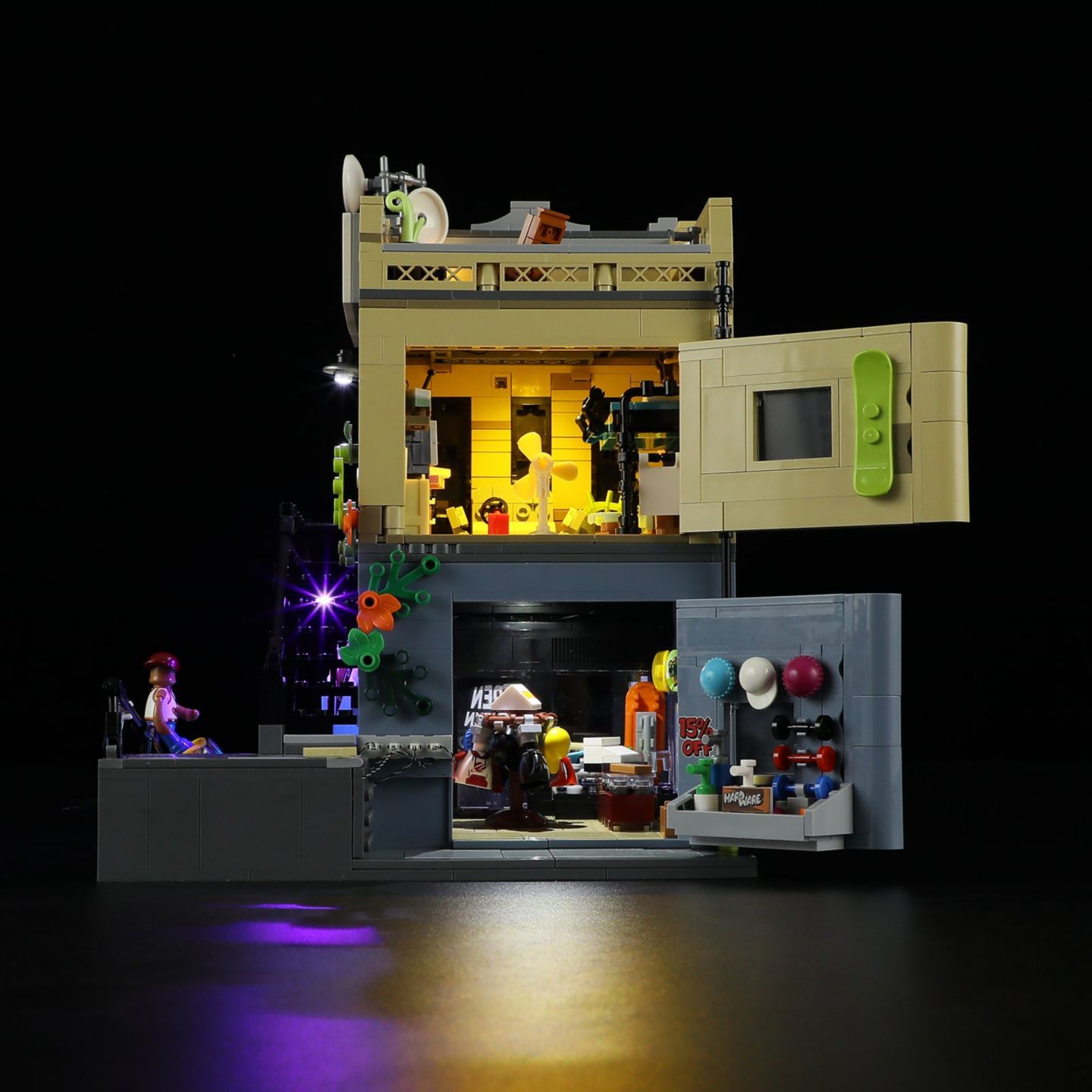 Детский конструктор Lumibricks Street Fusion Skate Shop LED Lighting 1573-Piece Building Set, Ages 16+ — фото 2