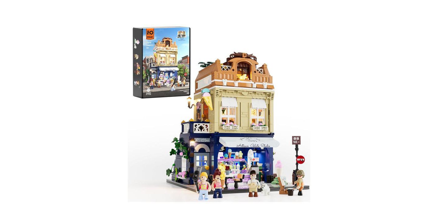 Детский конструктор Lumibricks Gelato Store 1,948-Piece Modular LED Lighting Building Set, Ages 16+ — фото 1