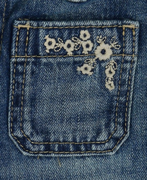 Детские Polo Ralph Lauren Girls' 7-16 Embroidered Flared Cotton Denim Jeans