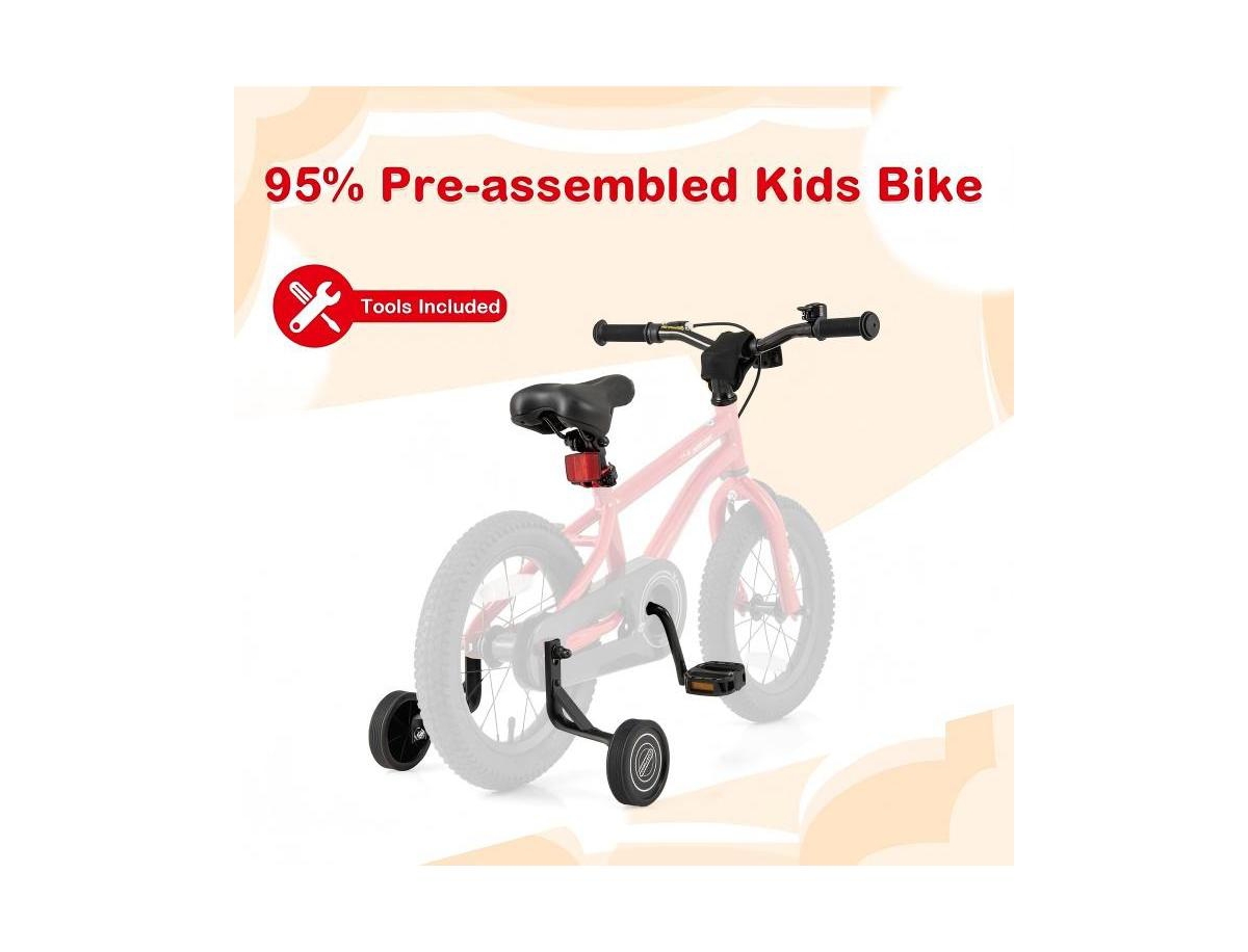 Hongge 14 Inches Kids Bike with Handbrake, Coaster Brake, and Bell