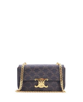 Small Triomphe Chain Shoulder Bag Triomphe Coated Canvas