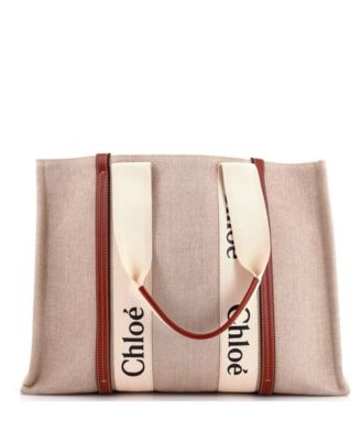 Large Woody Tote Canvas with Leather