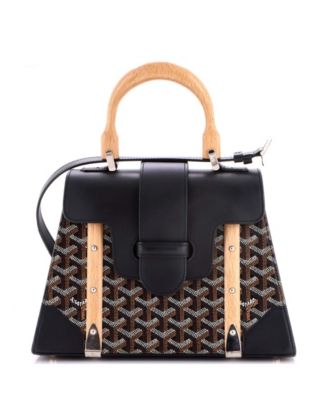 PM Saigon Top Handle Bag Coated Canvas with Leather