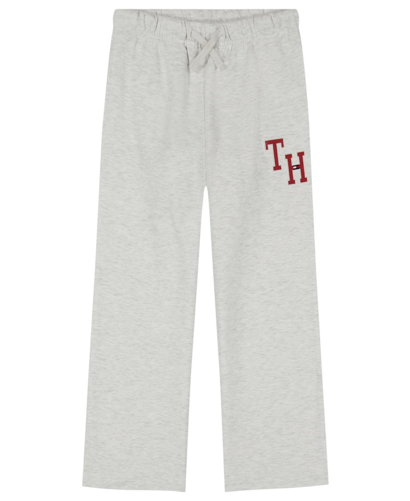 Брюки Tommy Hilfiger Monogram Embroidery для девочек, цвет: Овсяный меланжевый — фото 1