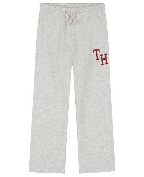 Брюки Tommy Hilfiger Monogram Embroidery для девочек, цвет: Овсяный меланжевый
