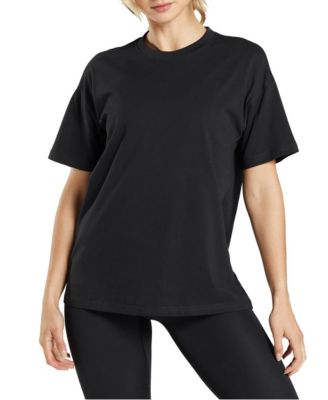Women's Loose Fit Short Sleeve Crew Neck Solid Tee