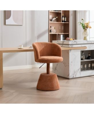 360degree(s) Swivel Accent Chair, Adjustable Height, Modern Chenille Upholstered Round, Ergonomic Accent Vanity, for Living Room,Office