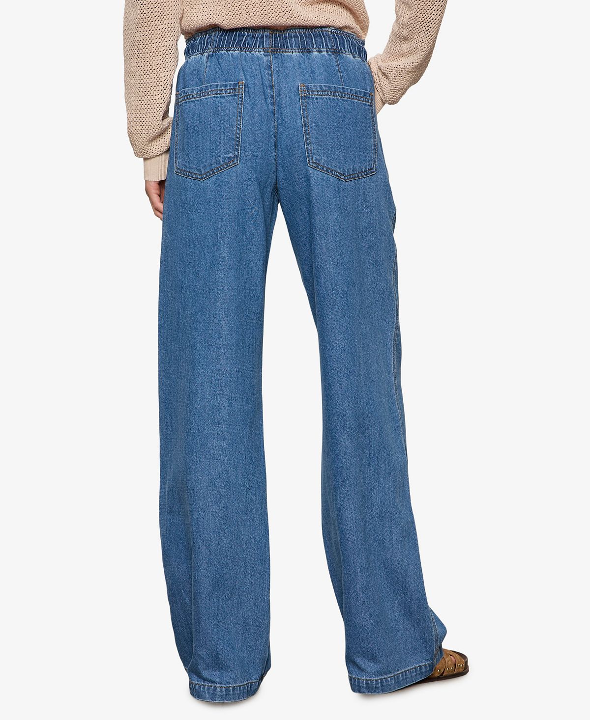 Sanctuary Women's Linen-Blend Wide-Leg Jeans view 5 — MAYCSS fashion products