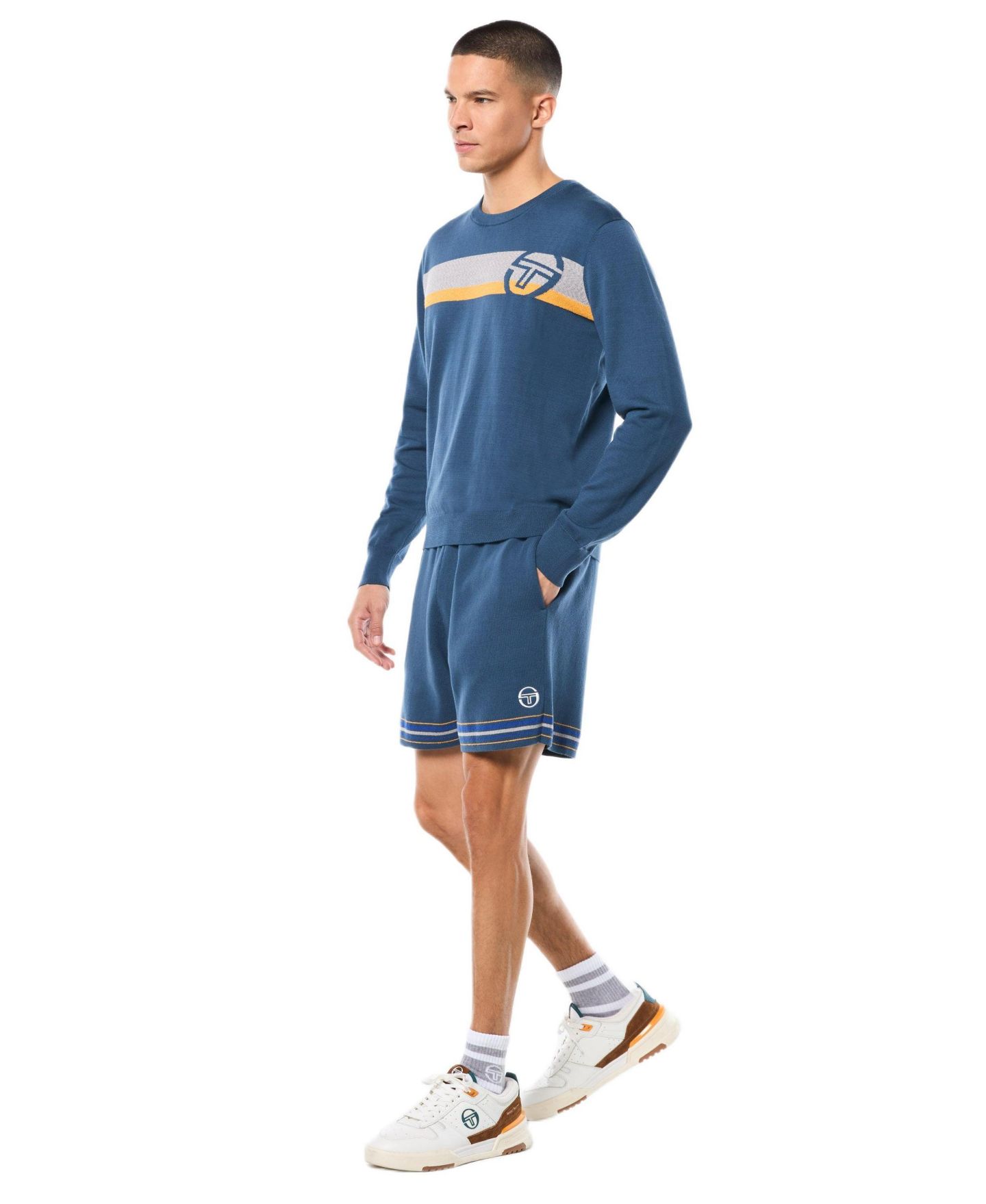Мужской свитер Sergio Tacchini Fausto Crewneck, цвет: Key Largo — фото 3