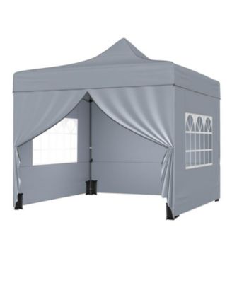 10 x 10 Feet Pop up Canopy Tent With 4 Removable Sidewalls And Wheeled Bag