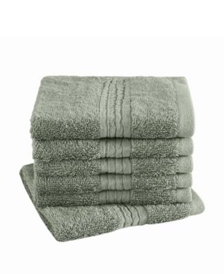 Cotton-Blend Wash Towels, Set of 6