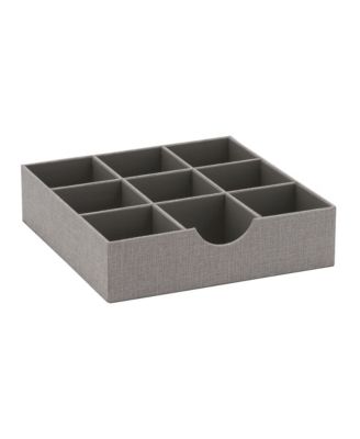 Drawer Organizer Tray, 9 Square Compartment