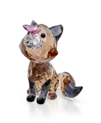Idyllia Fox and Butterfly Crystal Figurine