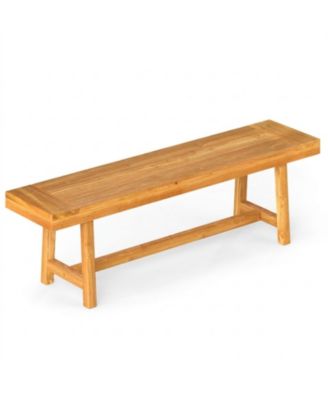 63 in Solid Teak Wood Bench for up to 3 People