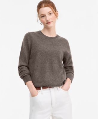 Women's 100% Cashmere Long-Sleeve Crewneck Sweater