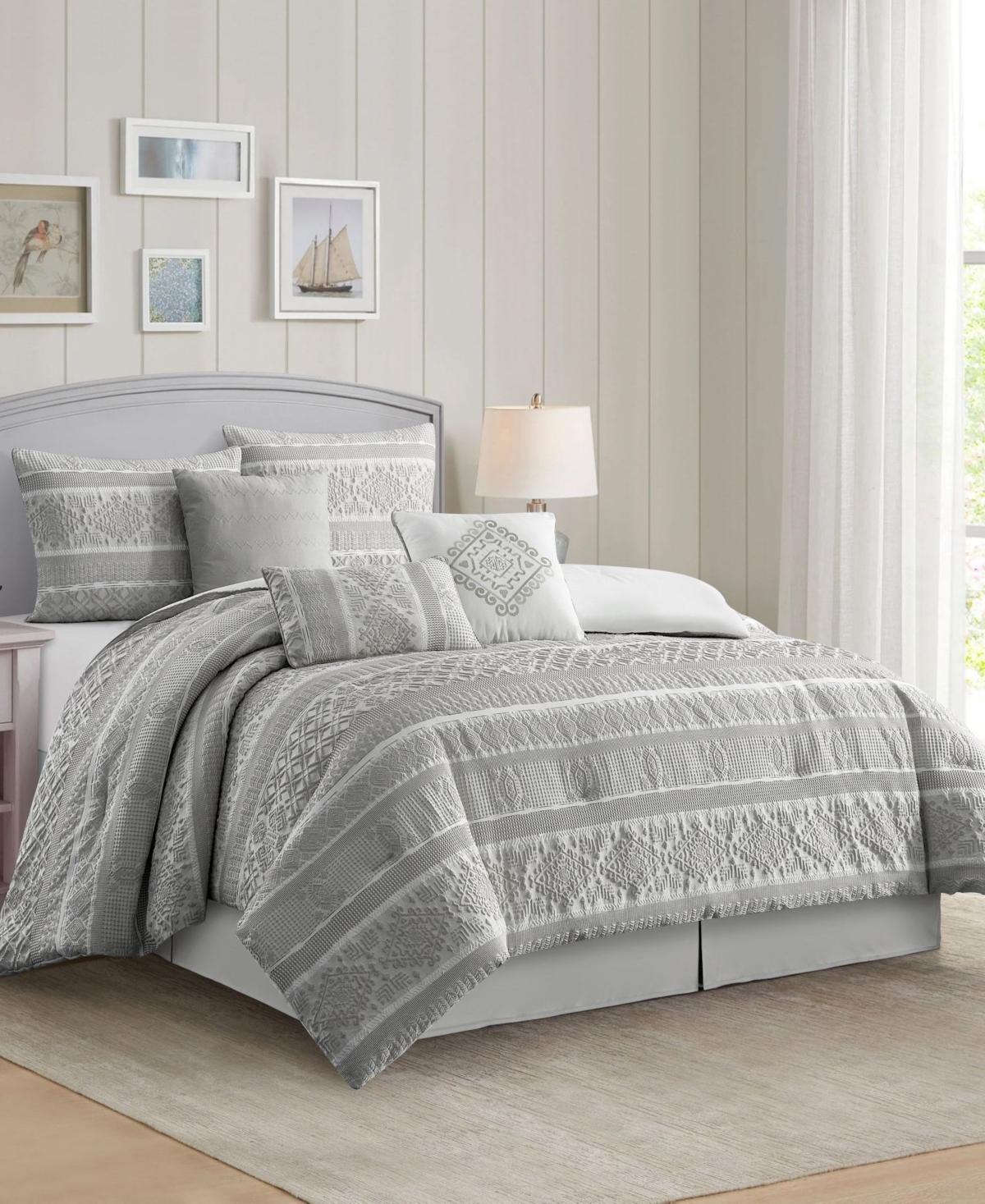 Stratford Park Illusa Floral 7-Pc. Comforter Set, California King