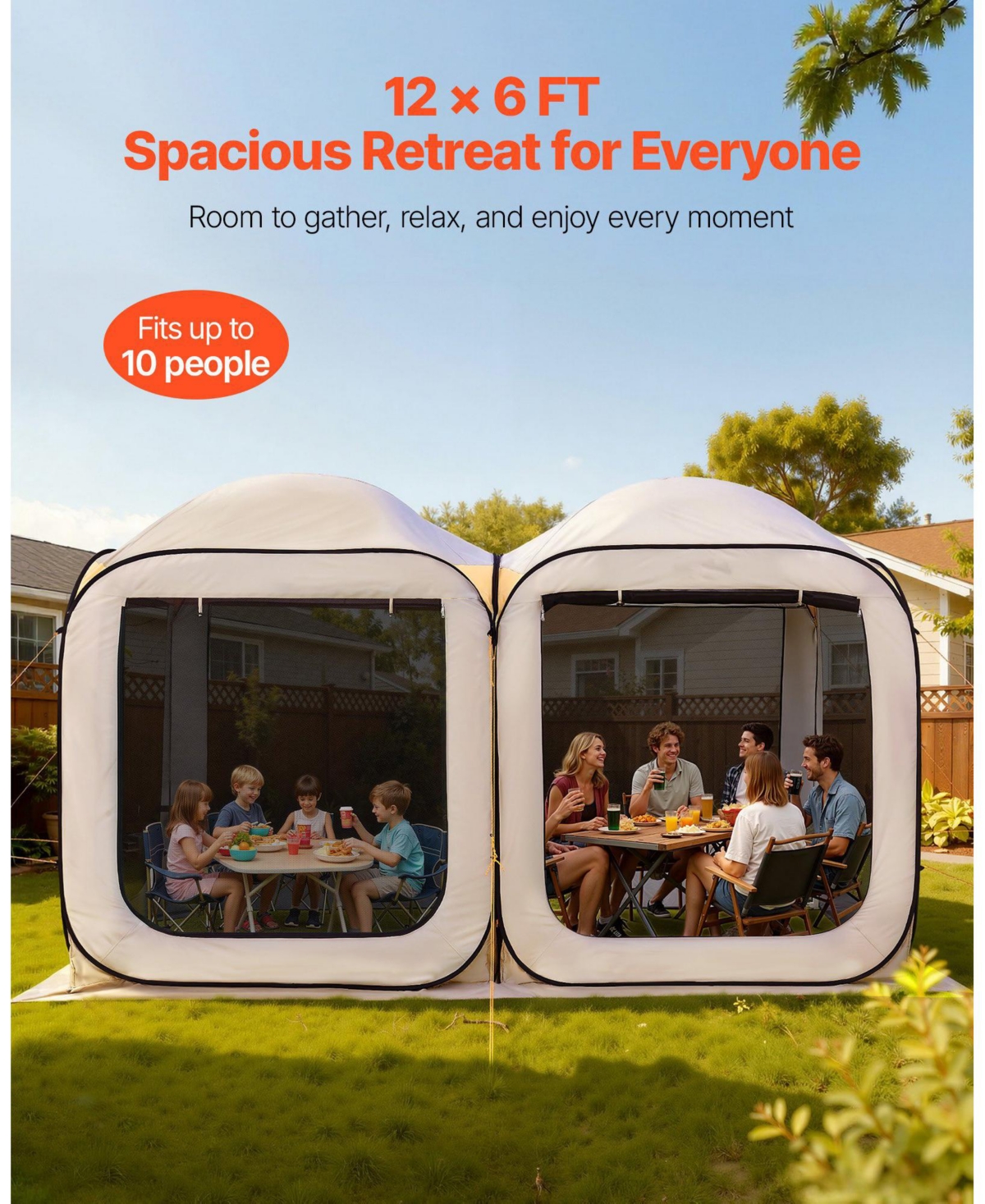 Cozito Screen House Tent, Pop Up Canopy with Carry Bag