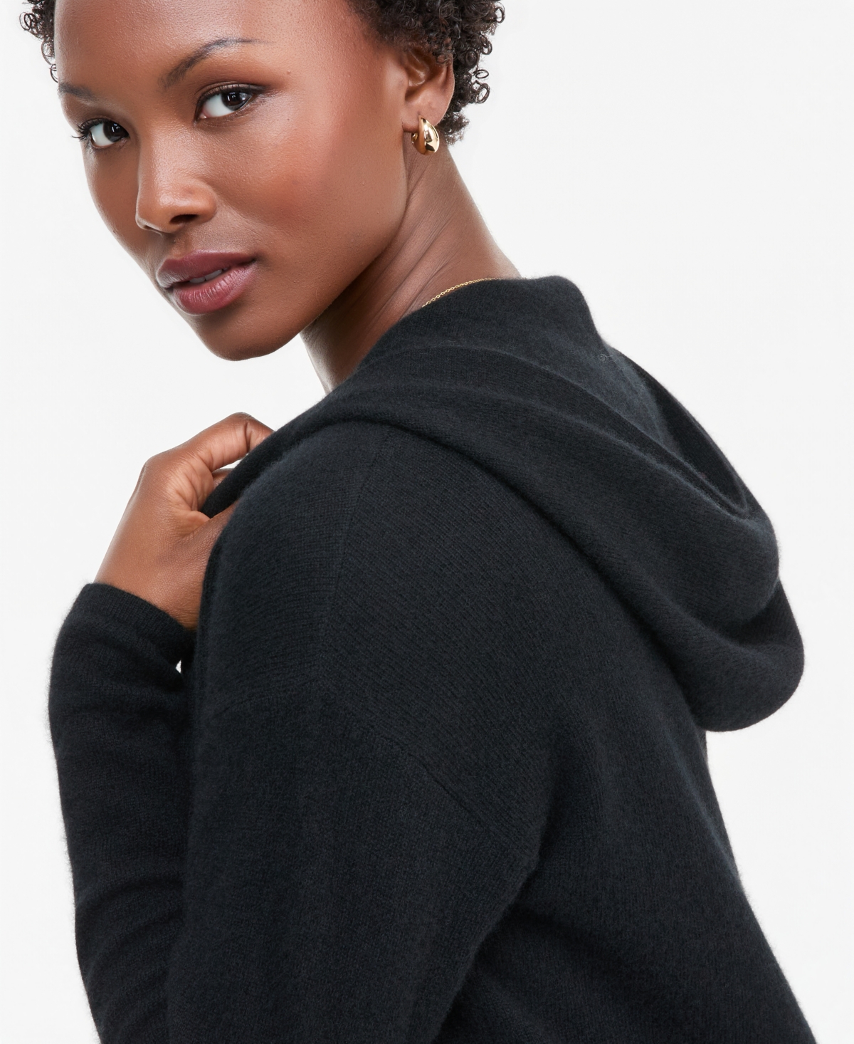 Charter Club Petite's 100% Cashmere Open-Front Hoodie, Created for Macy's
