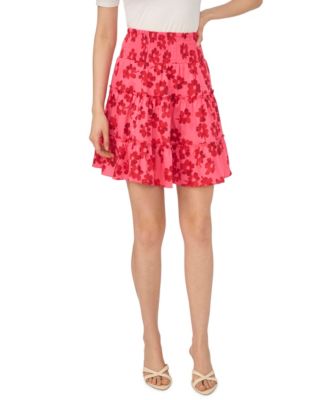 Women's Tiered Smock Waist Short Skirt