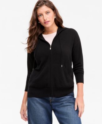 Women's 100% Cashmere Zip Hoodie