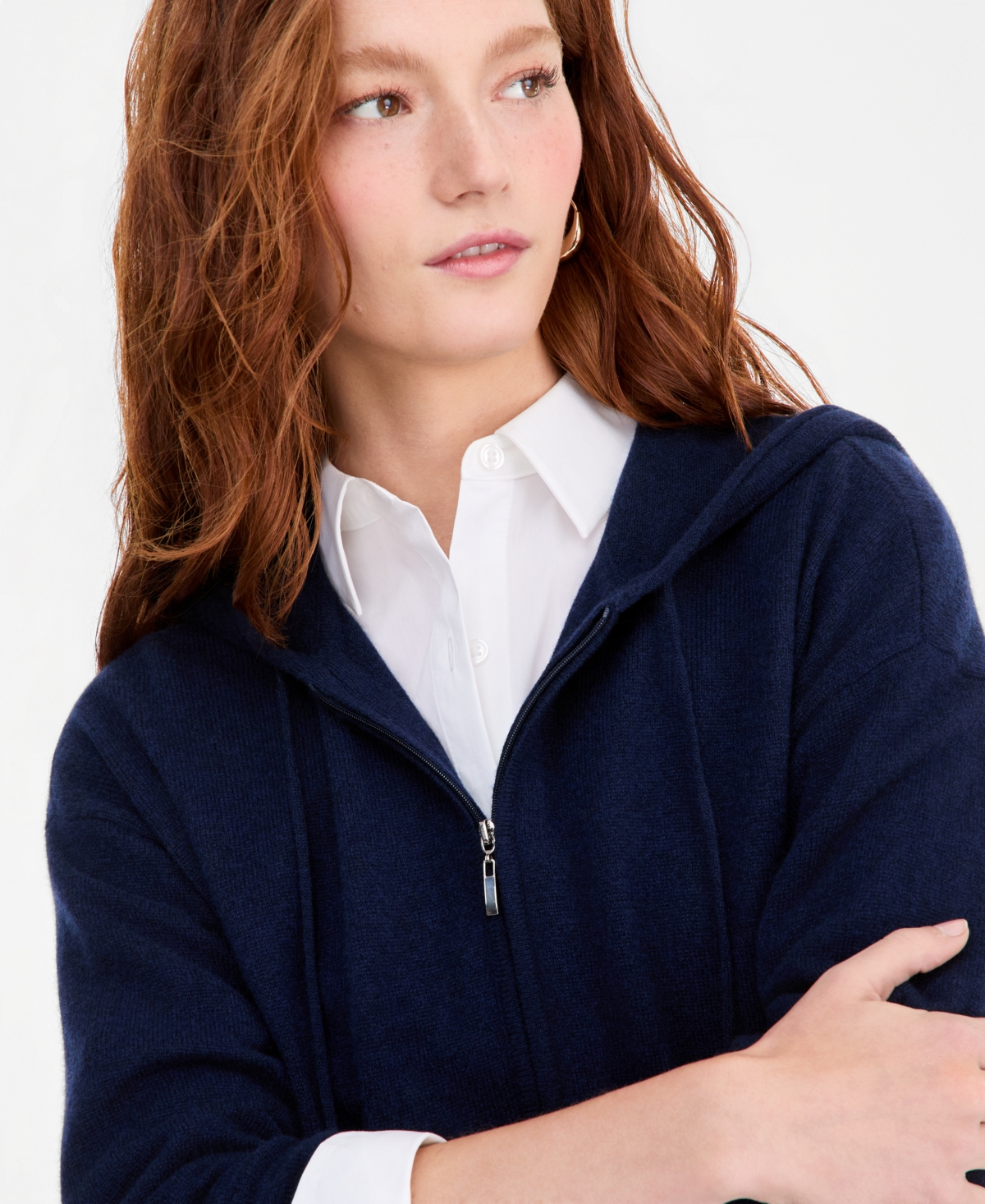 Charter Club Women's 100% Cashmere Zip Hoodie, Macy's Exclusive