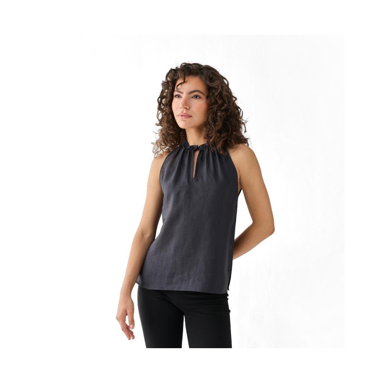 Reistor Women's Halter Hemp Neck Top