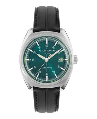 Men's Automatic Leather Strap Watch 41mm