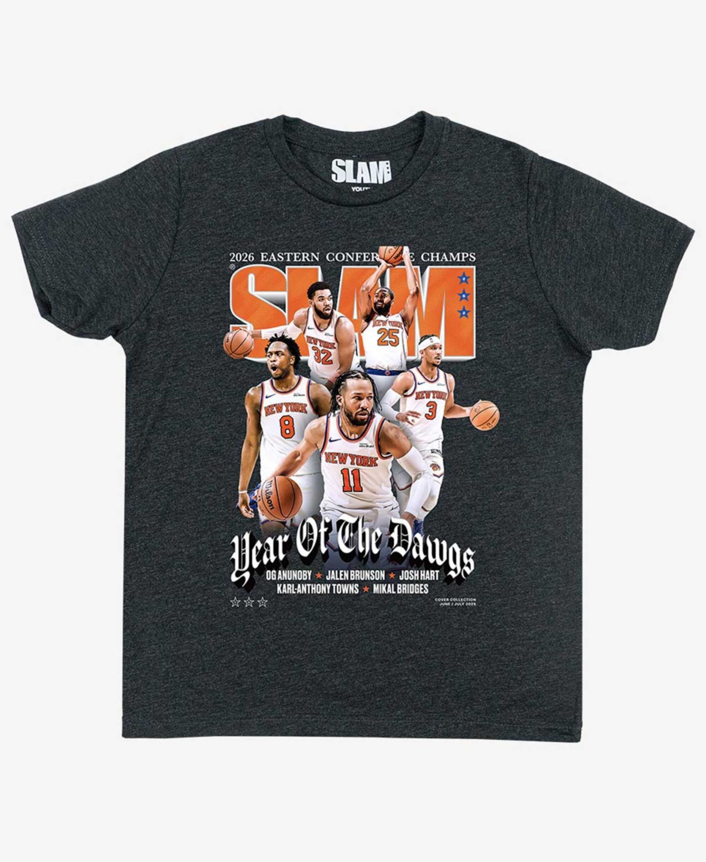 Детская футболка Slam Black New York Knicks 2026 NBA Eastern Conference Champions Cover — фото 1