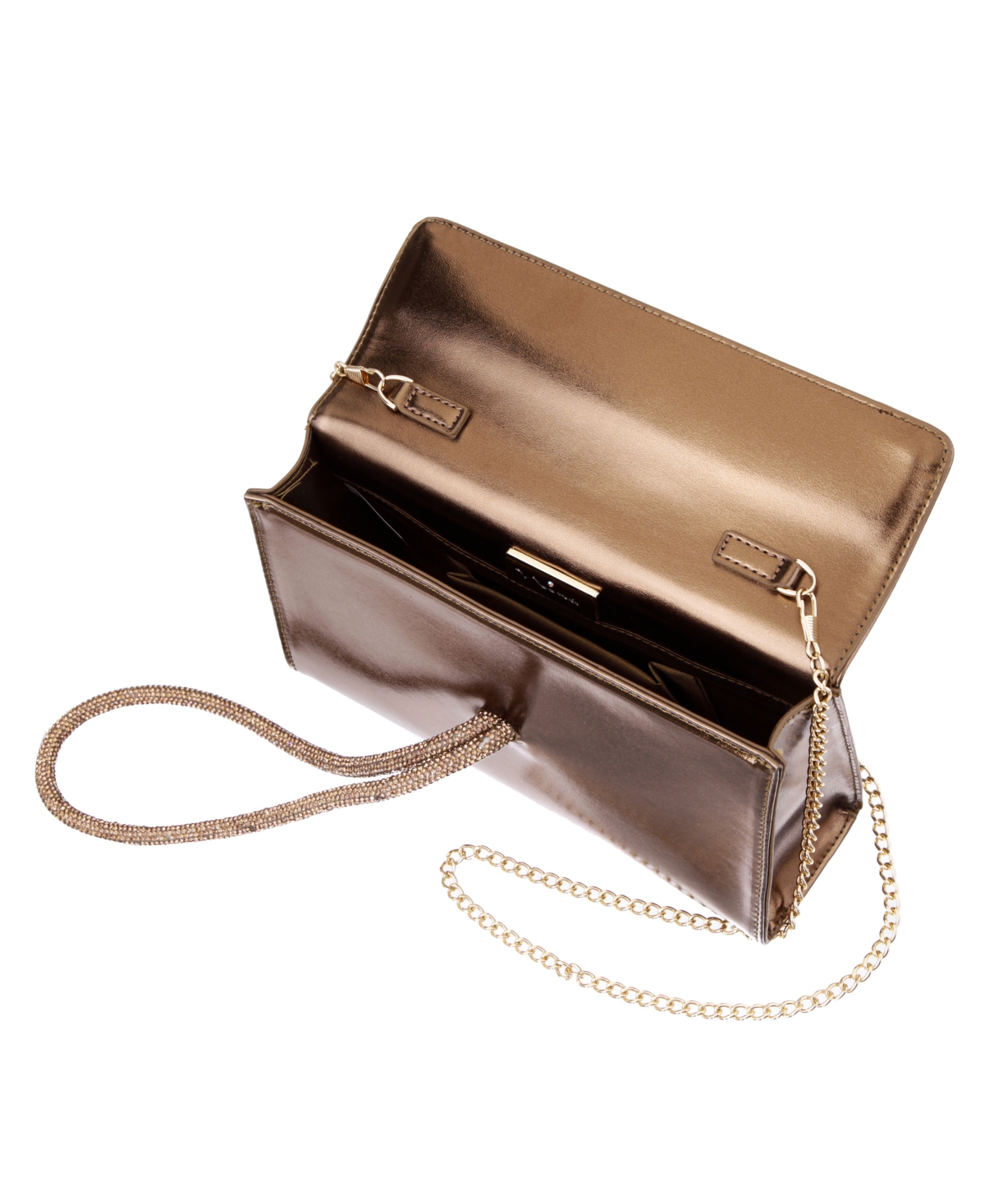 Nina Crystal Cord Handle Flap Small Handbag