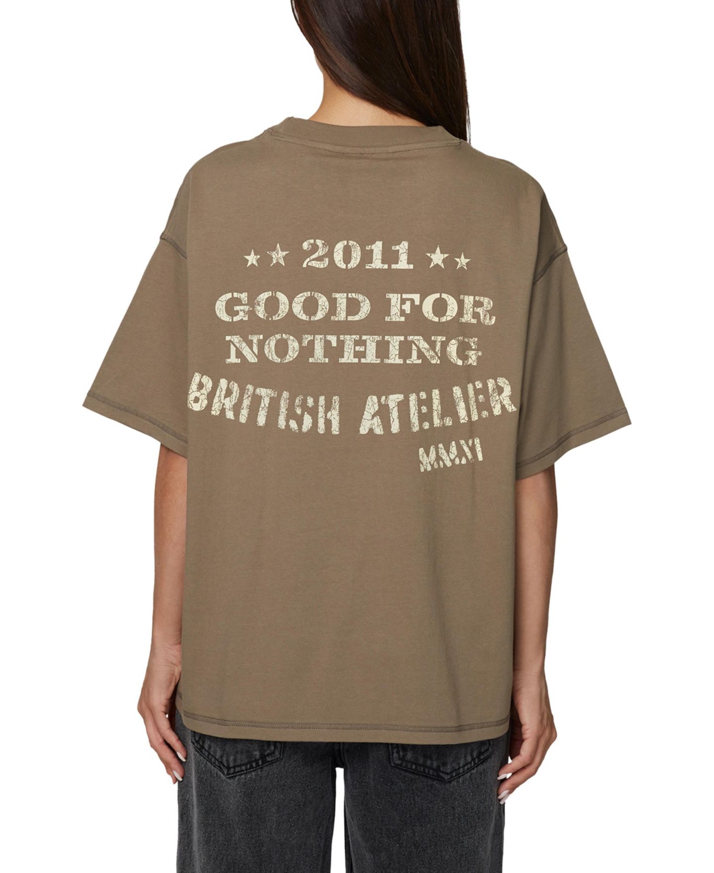 Женская футболка Good For Nothing Oversized Stamp, цвет: Коричневый — фото 3