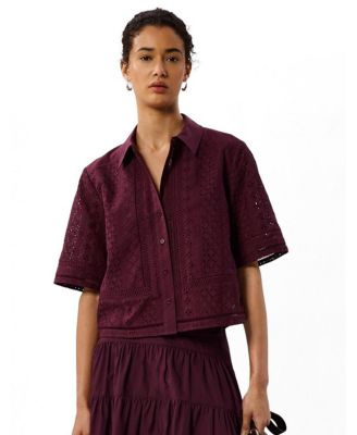 Women's Broderie Cotton Shirt